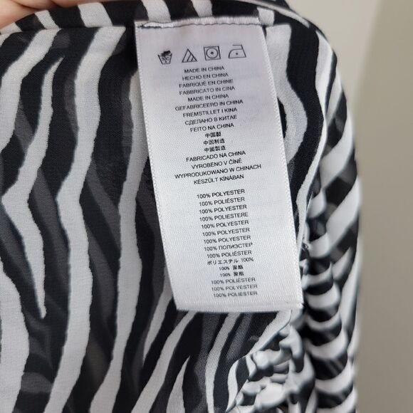 Michael Kors Zebra Print Blouse S/M#012 - Picture 12 of 13